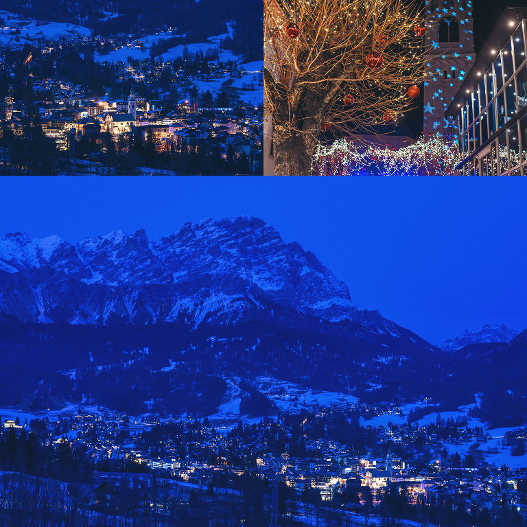 weekend ski trip to cortina d’ampezzo, ITALY! more photos in the journal! https://greymoss.com/cortina-italy-town-turns-just-magical-at-night