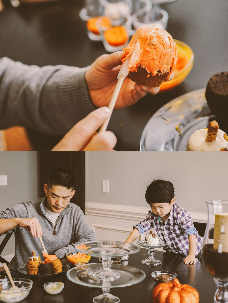 make these fun + easy pumpkin muffins! more photos in the GREY MOSS journal! https://greymoss.com/glittery-pumpkin-muffins