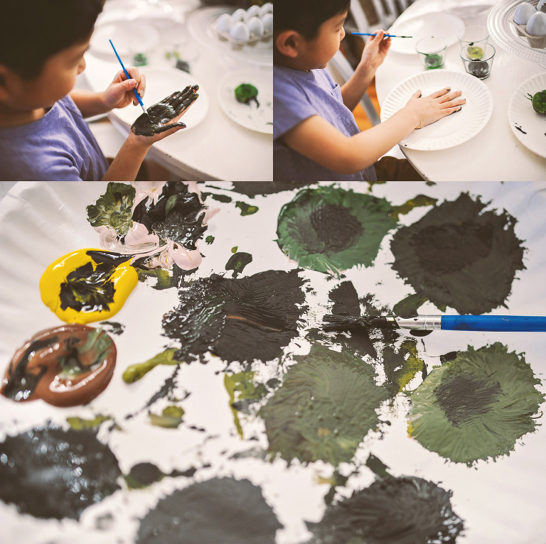 painting easter eggs with kids! more photos in the journal! https://greymoss.com/painting-easter-eggs-with-kids/