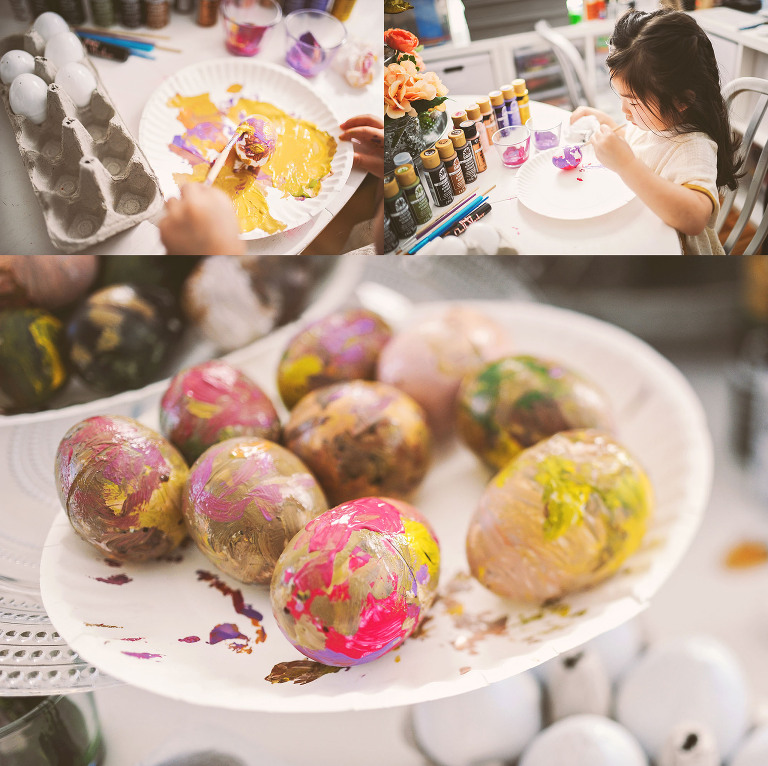 painting easter eggs with kids! more photos in the journal! https://greymoss.com/painting-easter-eggs-with-kids/