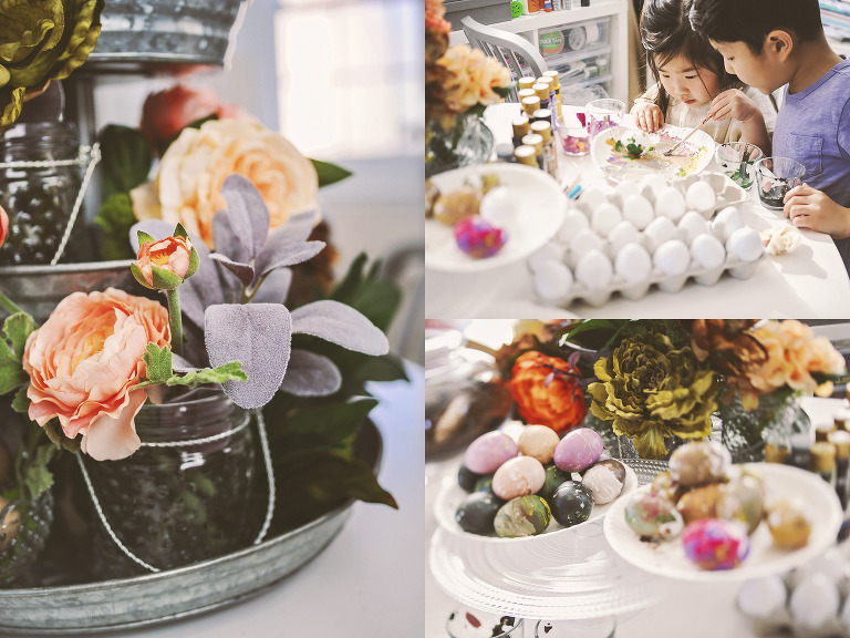 painting easter eggs with kids! more photos in the journal! https://greymoss.com/painting-easter-eggs-with-kids/