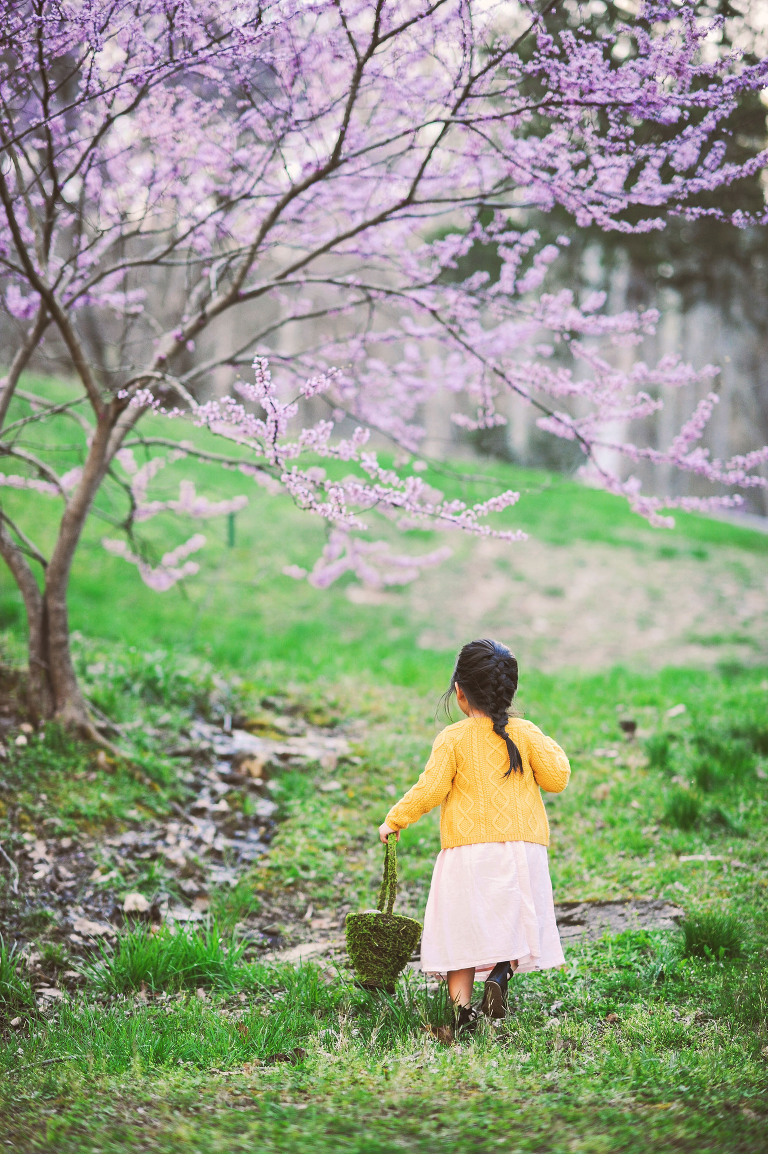 easter egg hunt with a BEAVER + painted floral eggs! more photos in the journal! https://greymoss.com/easter-egg-hunt-with-a-beaver/