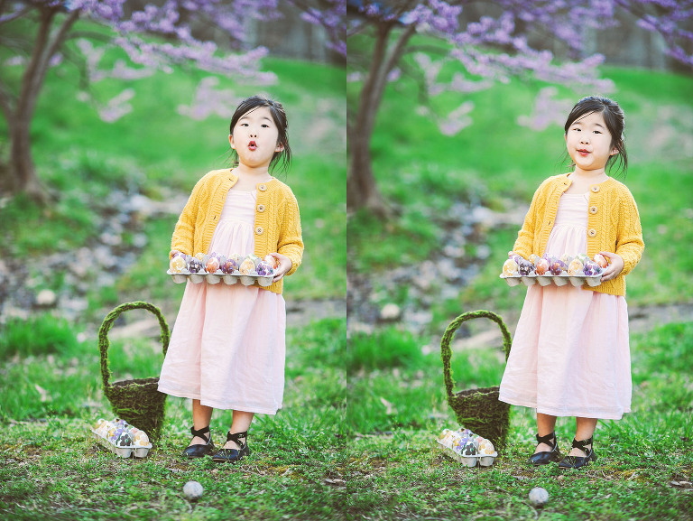 easter egg hunt with a BEAVER + painted floral eggs! more photos in the journal! https://greymoss.com/easter-egg-hunt-with-a-beaver/