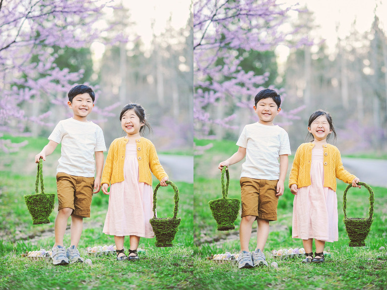 easter egg hunt with a BEAVER + painted floral eggs! more photos in the journal! https://greymoss.com/easter-egg-hunt-with-a-beaver/