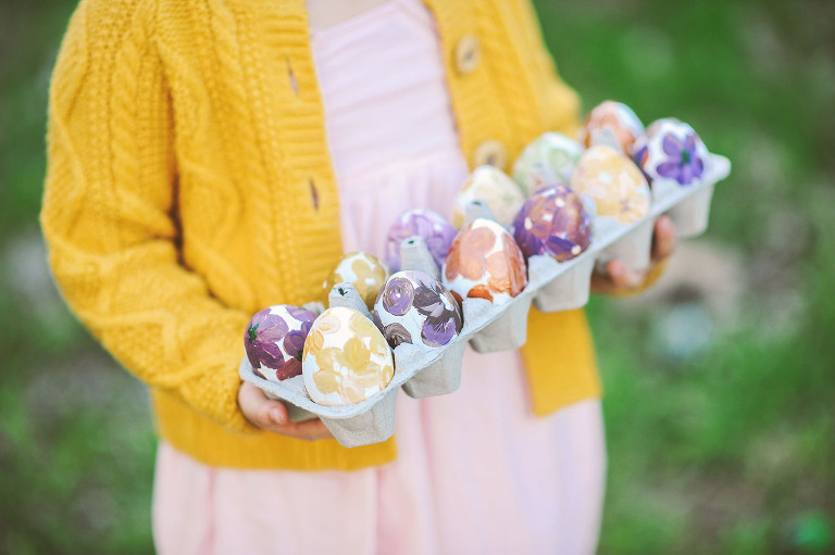 easter egg hunt with a BEAVER + painted floral eggs! more photos in the journal! https://greymoss.com/easter-egg-hunt-with-a-beaver/