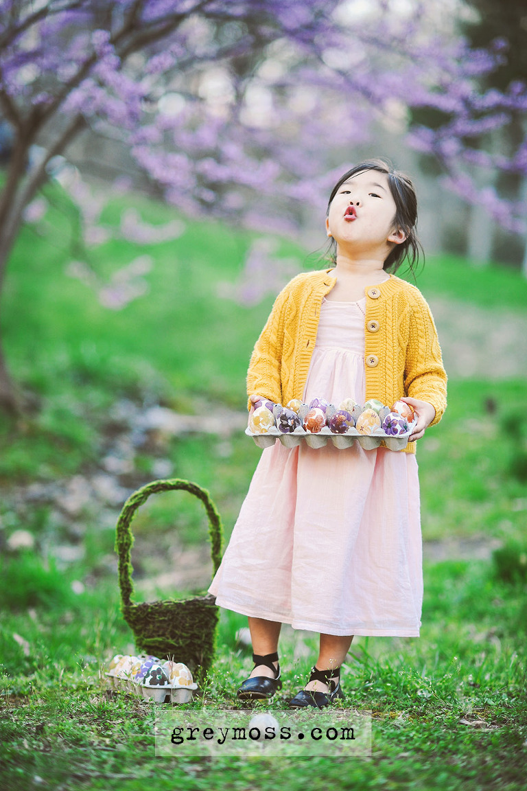 easter egg hunt with a BEAVER + painted floral eggs! more photos in the journal! https://greymoss.com/easter-egg-hunt-with-a-beaver/