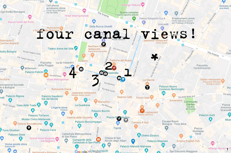 Eating bolognese pasta + visiting charming canals in Bologna, Italy! More photos: https://greymoss.com/bolognese-pasta-canals-in-bologna-italy/