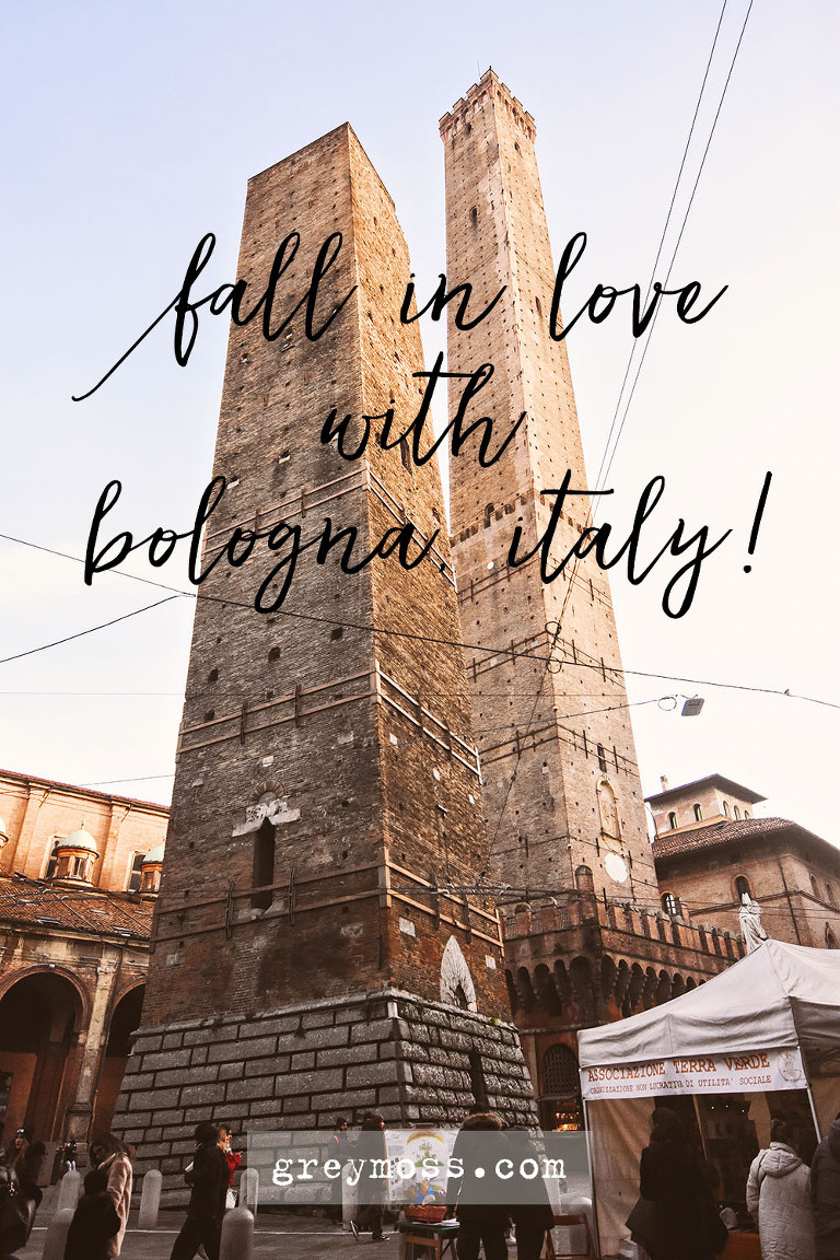 Eating bolognese pasta + visiting charming canals in Bologna, Italy! More photos: https://greymoss.com/bolognese-pasta-canals-in-bologna-italy/