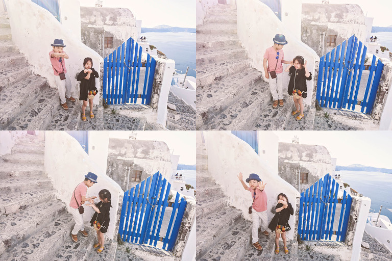 sunset dinner in santorini, greece! more photos in the journal: https://greymoss.com/santorini-greece-arrival-spectacular-sunset/ 