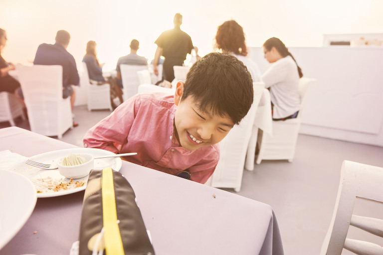 sunset dinner in santorini, greece! more photos in the journal: https://greymoss.com/santorini-greece-arrival-spectacular-sunset/ 