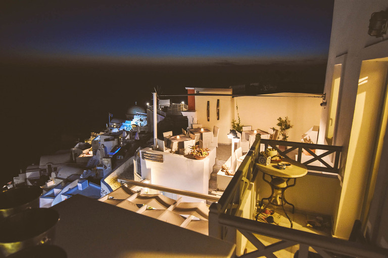 sunset dinner in santorini, greece! more photos in the journal: https://greymoss.com/santorini-greece-arrival-spectacular-sunset/ 