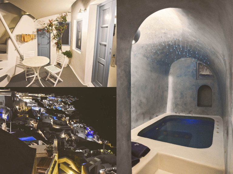 sunset dinner in santorini, greece! more photos in the journal: https://greymoss.com/santorini-greece-arrival-spectacular-sunset/ 