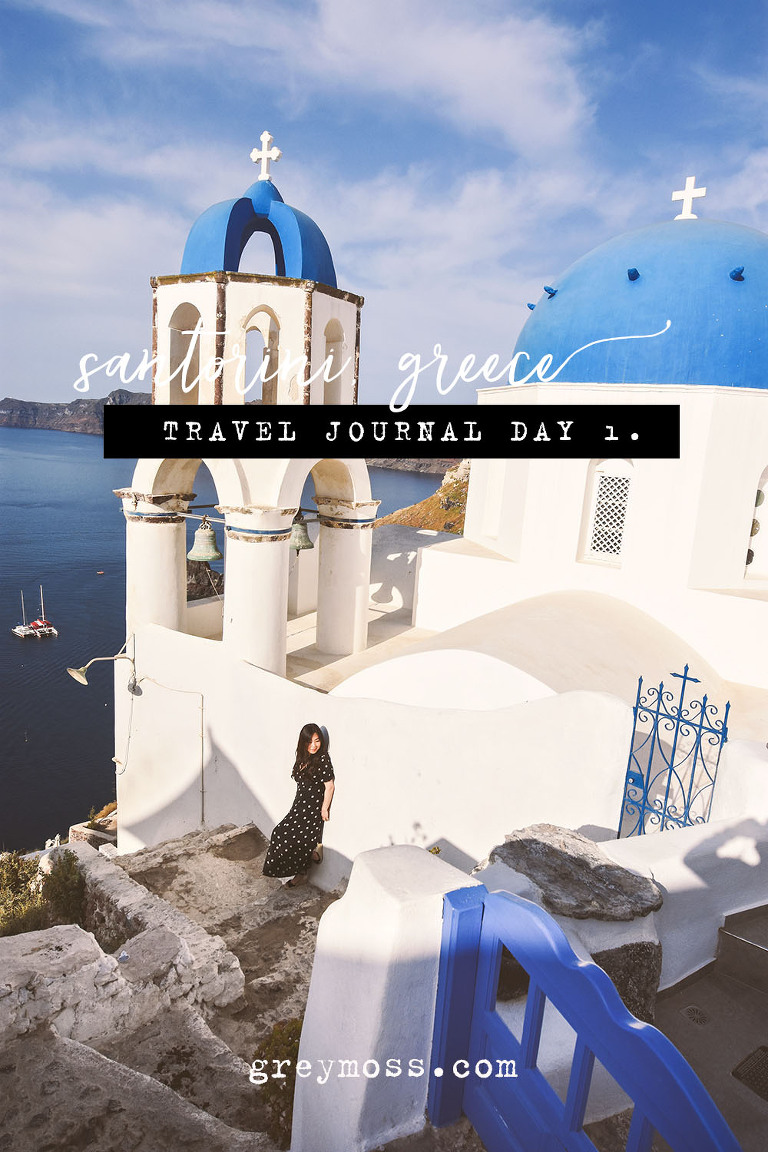 sunset dinner in santorini, greece! more photos in the journal: https://greymoss.com/santorini-greece-arrival-spectacular-sunset/ 